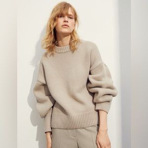 H&M premium oversized cashmere blend crewneck sweater